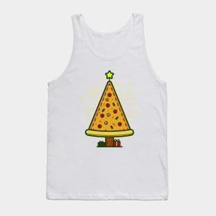 pizza ugly christmas tree Tank Top